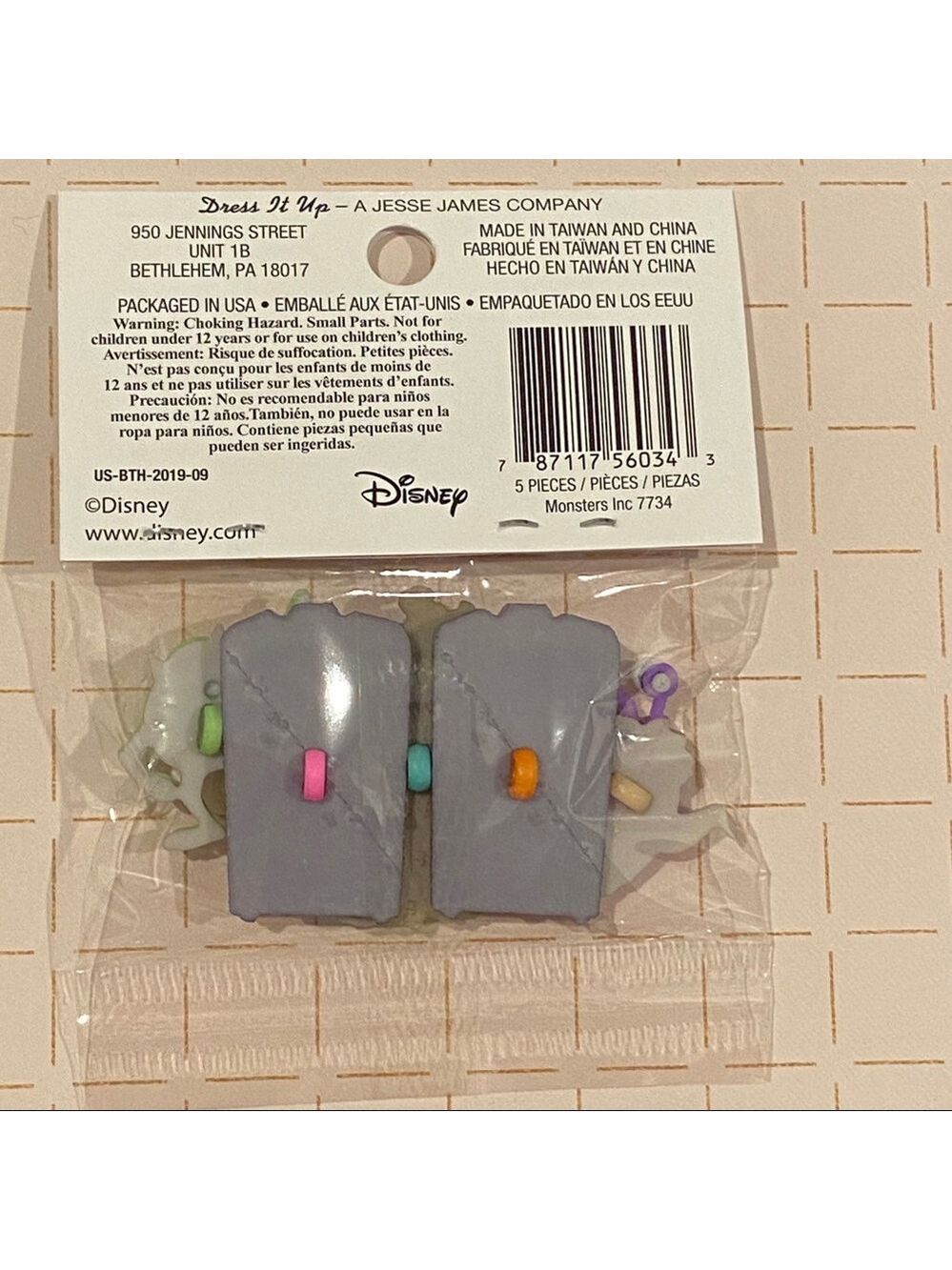 Monsters Inc Buttons - Picture 2 of 2